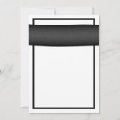 Gerbera rose Noir Ruban Invitation Anniversaire (Dos)