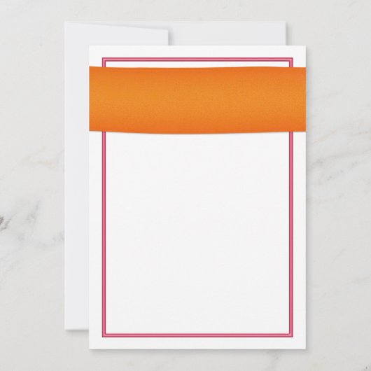 Gerbera rose Orange Ruban Confirmation Invitation (Dos)