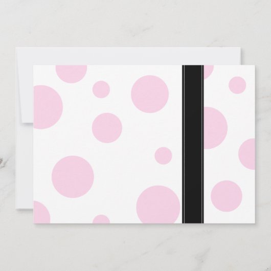 Gerbera rose Poka Faire-part de mariage point (Dos)