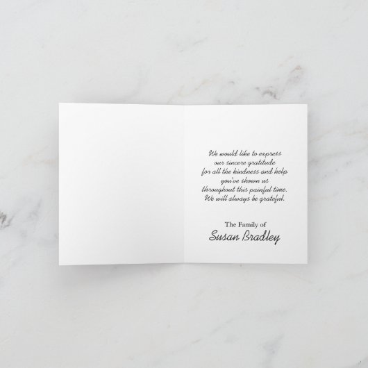 Gerbera Sympathie Dank u opmerking Kaart 1 (Binnen)