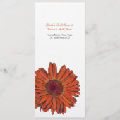 Gerbera Trouwmenu Menu (Achterkant)