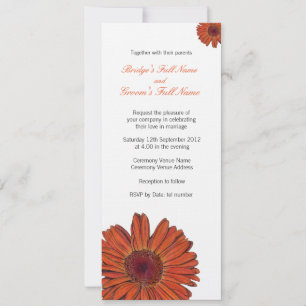 Gerbera Wedding Uitnodiging