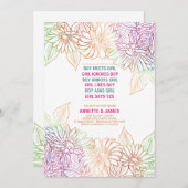 Gerbera Wedding Uitnodiging (Voorkant / Achterkant)