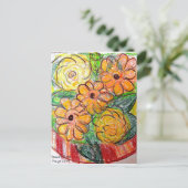 Gerbera's Briefkaart (Staand voorkant)