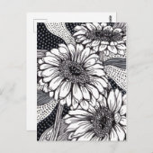 Gerberas Briefkaart (Voorkant / Achterkant)