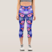 Gerberas Capri Leggings Belles couleurs Fleurs (Recto)