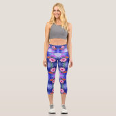 Gerberas Capri Leggings Belles couleurs Fleurs (Recto)