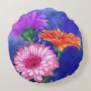 Gerberas Coussin rond Belles fleurs