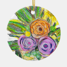 Gerberas Daisy Keramisch Ornament