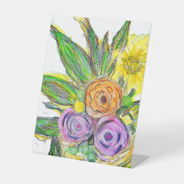 Gerberas Daisy Reclamebord Met Voetstuk