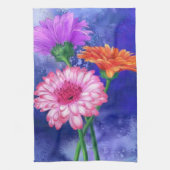 Gerberas keukenhanddoek Mooie bloemen (Verticaal)