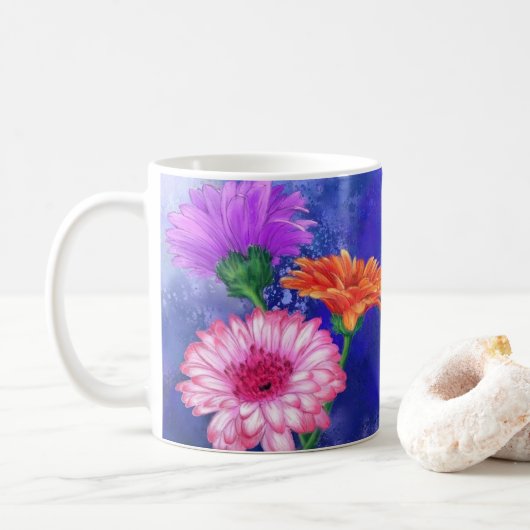 Gerberas Mug de belles fleurs (Avec donut)