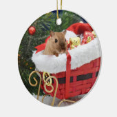 Gerbil Kerstmis Keramisch Ornament (Links)