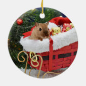 Gerbil Kerstmis Keramisch Ornament (Achterkant)