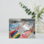 GERBIL PEINTURE portrait animal carte postale (Debout devant)