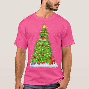 Gerbil Xmas Verlichtingsboom Grappig Gerbil Kerstm T-shirt