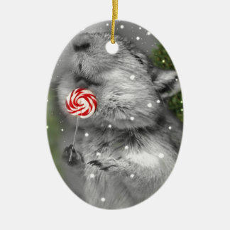 Gerbil's kerstdroom keramisch ornament