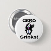 GERD Stinks Skunk Awareness Design Ronde Button 5,7 Cm (Voorkant /achterkant)