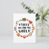 Gerechten over de hele wereld briefkaart (Staand voorkant)