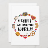 Gerechten over de hele wereld kaart (Voorkant / Achterkant)