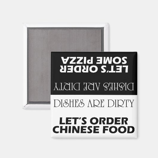Gerechten zijn vies Let's Order Levering dubbelzij Magneet (Voorkant / Achterkant)