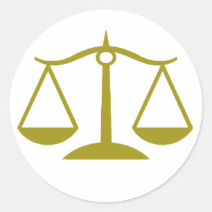 Gerechtigheid - Goud Ronde Sticker