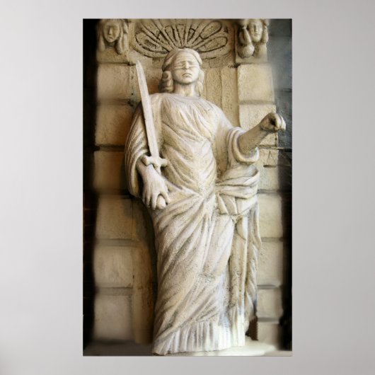 Gerechtigheid is blind Poster (Voorkant)