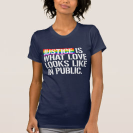 Gerechtigheid is hoe liefde eruit ziet in het open t-shirt