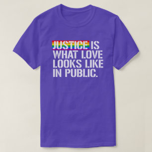 Gerechtigheid is hoe liefde eruit ziet in het open t-shirt