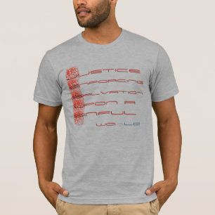 Gerechtigheid om redding te bewerkstelligen in een t-shirt
