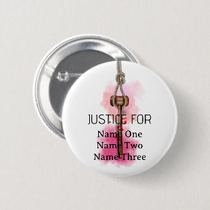 Gerechtigheid voor iedereen ronde button 5,7 cm