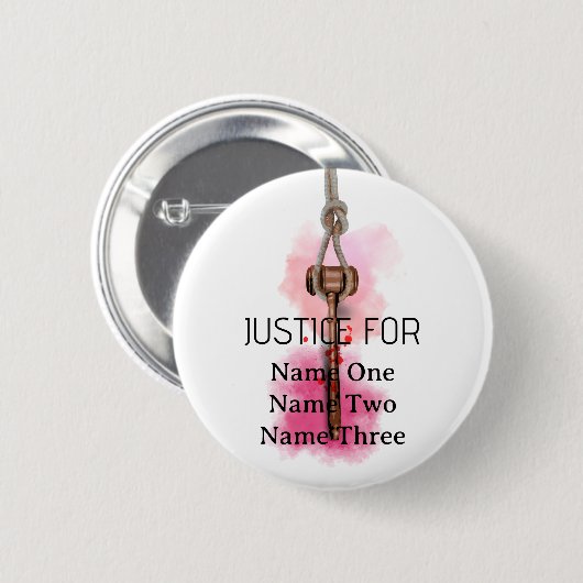 Gerechtigheid voor iedereen ronde button 5,7 cm (Voorkant /achterkant)