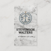 Gerechtigheidsschalen | Achtergrond marmer Afsprakenkaartje (Voorkant)