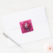 Gerechtvaardigde Raspberry Lady Vierkante Sticker (Envelop)
