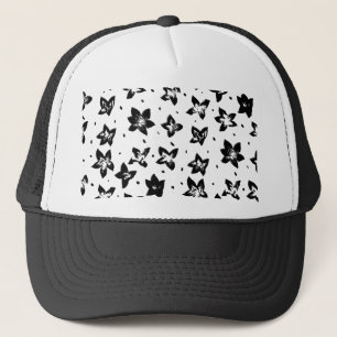 Gereconstrueerd bloemmotief - Achromatische Gothic Trucker Pet