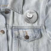 Gerecyclede vogel ronde button 5,7 cm (In situ)