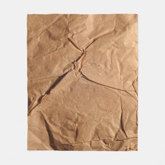 Gerecycleerd verpakkingspapier. Textuur. Fleece Deken (Voorkant)