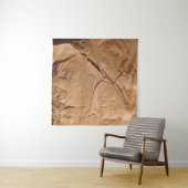 Gerecycleerd verpakkingspapier. Textuur. Wandkleed (In Situ (horizontaal))