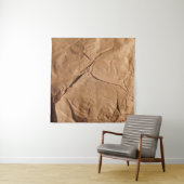 Gerecycleerd verpakkingspapier. Textuur. Wandkleed (In situ)