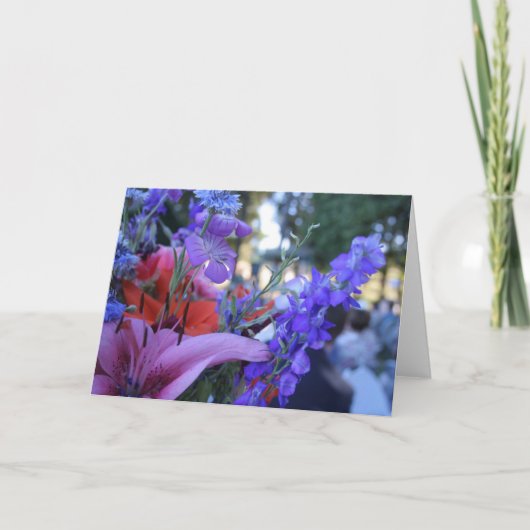 Gerecycleerde bloemen kaart (Voorkant)