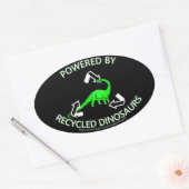 Gerecycleerde dinosaurussen ovale sticker (Envelop)