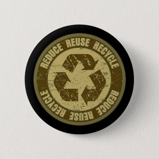 Gerecycleerde grap ronde button 5,7 cm (Voorkant)