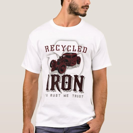 Gerecycleerde IRON T-shirt (Voorkant)
