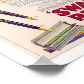 GERECYCLEERDE KUNST: 1931 SWAN PEN AD POSTER (Hoek)
