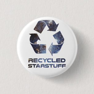 Gerecycleerde Star-stuf Ronde Button 3,2 Cm