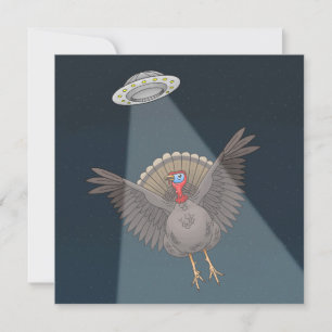 Gered door buitenaardse wezens voor Thanksgiving Feestdagenkaart