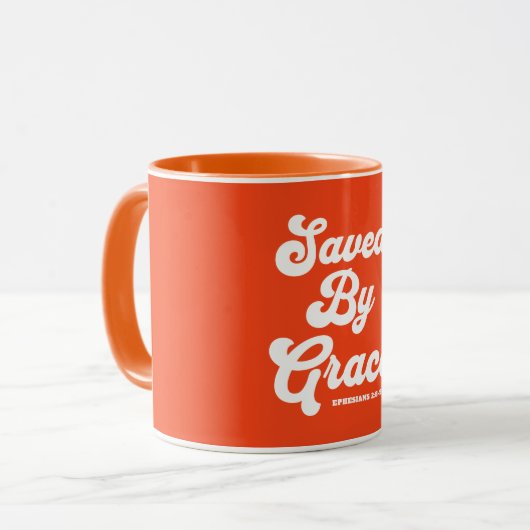 Gered door Grace Efeziërs 2:8-9 Mok (Voorkant links)