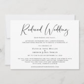 Gereduceerd huwelijk elegante kalligrafie aankondiging (Voorkant)
