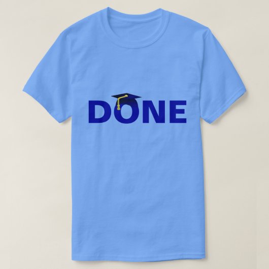 Gereed donkerblauw karton t-shirt (Design voorkant)