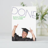 Gereed Foto Verticaal - 3x5 Graduation Party Uitno Kaart (Staand voorkant)